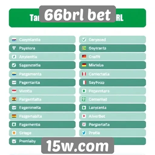 Métodos de pagamento aceitos no 66brl bet